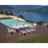 Set Tavolo San Donato + 8 Sedie Pola Alluminio Bianco