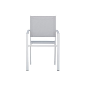 Zoom Set Tavolo San Donato + 8 Sedie Zara Alluminio Bianco Text Grigio Chiaro Moia