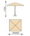 Ombrellone Kronos palo centrale 200x200cm Diff.