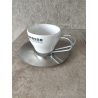 Set 4 tazze Caffe Espresso/Cappuccino in ceramica e metallo