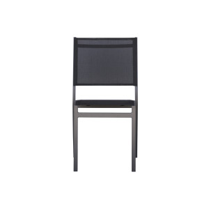 Sedia Pola alluminio antracite textilene nero Moia outdoor