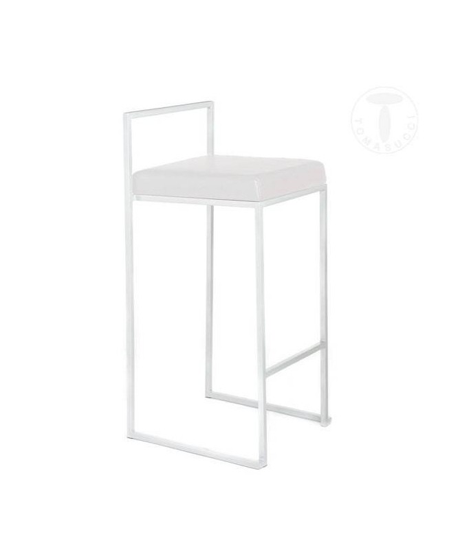 Sgabello in pelle sintetica Dodo h77 - set da 2 bianco