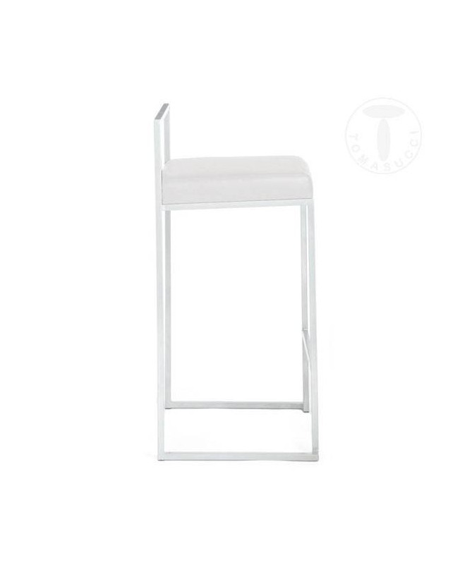 Sgabello in pelle sintetica Dodo h77 - set da 2 bianco