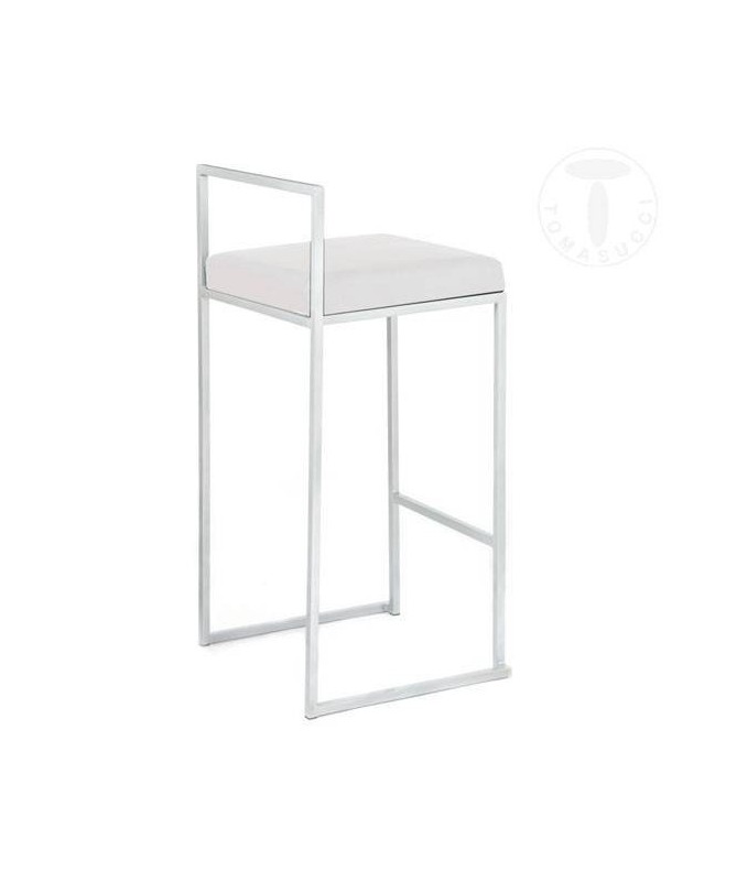 Sgabello in pelle sintetica Dodo h77 - set da 2 bianco