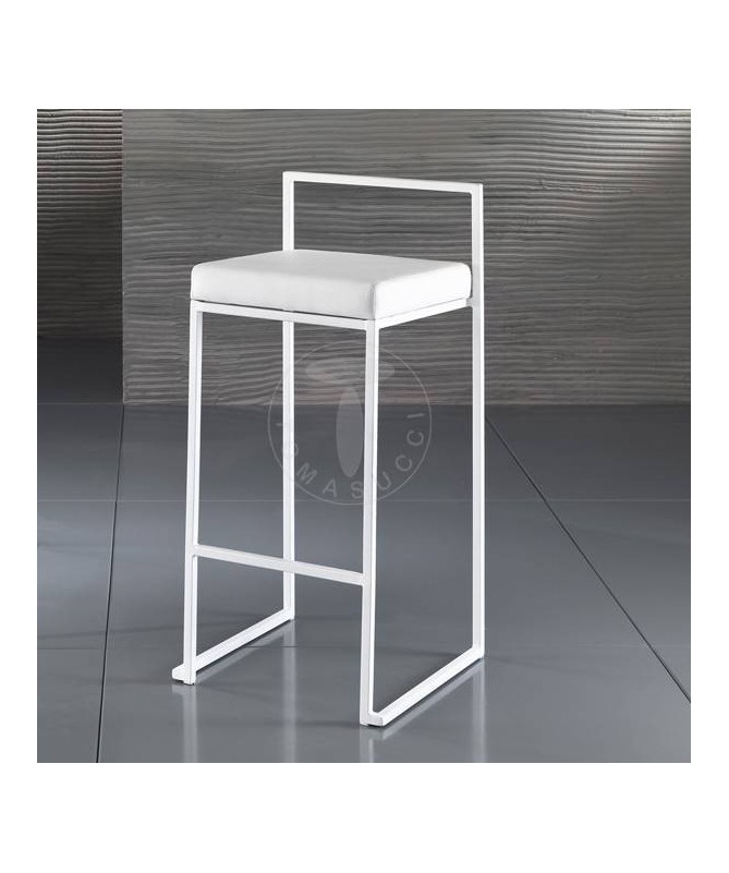 Sgabello in pelle sintetica Dodo h77 - set da 2 bianco