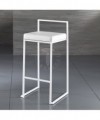 Sgabello in pelle sintetica Dodo h77 - set da 2 bianco