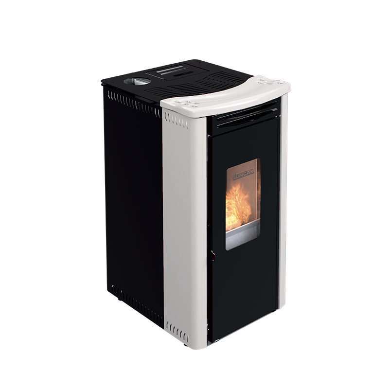 Orione stufa a pellet ventilata 9,1 kw bianco lucido Lincar