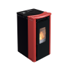 Orione stufa a pellet ventilata 9,1 kw rosso lucido Lincar