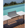 Set Tavolo Porto + 10 Sedie Lucca Alluminio Bianco