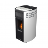Erica stufa a pellet canalizzata 10,8kw in acciaio e ghisa bianco Lincar