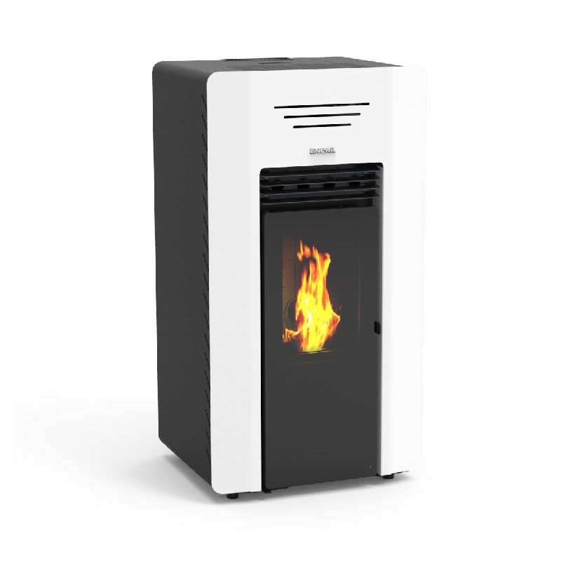 Windy stufa a pellet canalizzata 13,2kw in acciaio bianco Lincar