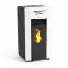 Windy stufa a pellet canalizzata 13,2kw in acciaio bianco Lincar