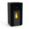 Windy stufa a pellet canalizzata 13,2kw in acciaio nero Lincar