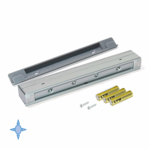 Zoom Luce LED a batterie per interno di cassetti Drawled con sensore a vibrazione e luce fredda, 0,6 W, Verniciato alluminio