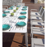 Set Tavolo Porto + 10 Sedie Zara Alluminio Bianco Moia