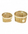 Cesta in vimini Lorraine con pizzo e fiore - set da 2