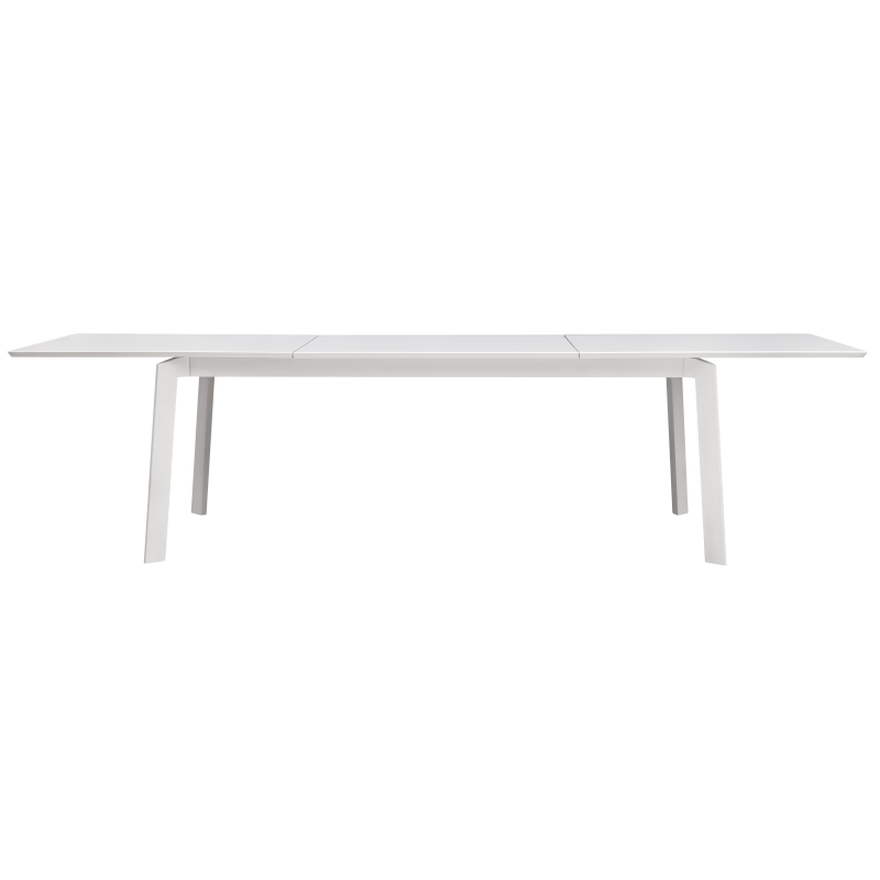 Set Tavolo Porto + 10 Sedie Samo Alluminio Bianco Moia