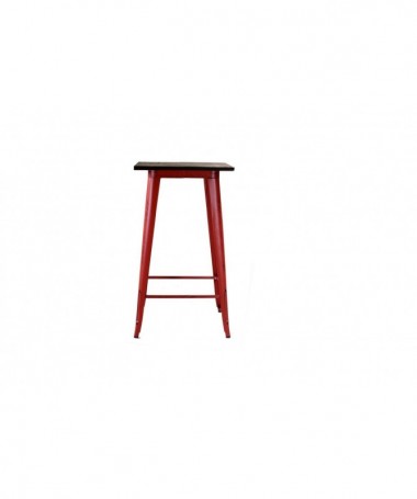 Zoom Tavolo da bar in ferro Bristol - rosso