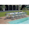 Set Tavolo Porto + 10 Sedie Regista Paros Alluminio Bianco