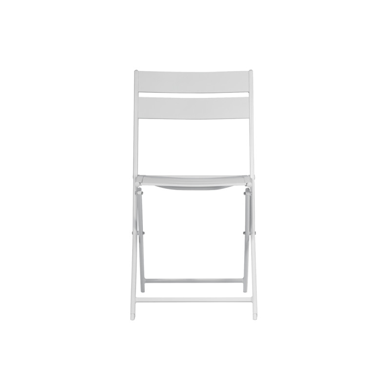 Set Tavolo Anzio + 8 Sedie Lucca Alluminio Bianco Moia