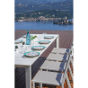 Set Tavolo Anzio + 8 Sedie Zara Alluminio Bianco Moia
