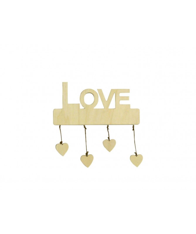 Decorazioni "Love" con cuori pendenti - 48 pezzi