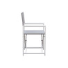 Set Tavolo Anzio + 8 Sedie Regista Paros Alluminio Bianco