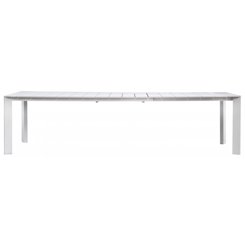 Set Tavolo Nettuno + 10 Sedie Lucca Alluminio Bianco