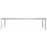 Set Tavolo Nettuno + 10 Sedie Lucca Alluminio Bianco