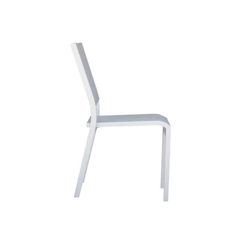 Set Tavolo Nettuno + 10 Sedie Pola Alluminio Bianco Moia