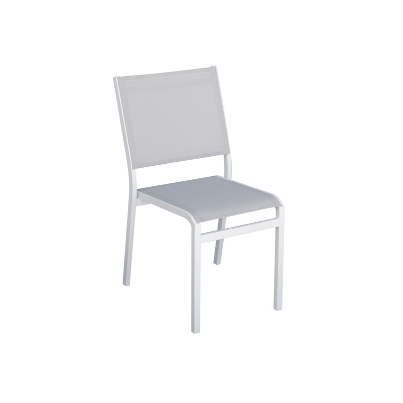 Set Tavolo Nettuno + 10 Sedie Pola Alluminio Bianco Moia