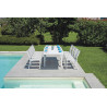 Set Tavolo Nettuno + 10 Sedie Pola Alluminio Bianco Moia