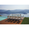 Set Tavolo Nettuno + 10 Sedie Zara Alluminio Bianco Moia