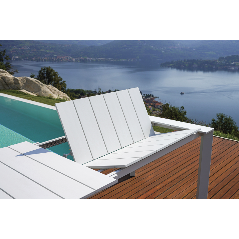 Set Tavolo Nettuno + 10 Sedie Zara Alluminio Bianco Moia