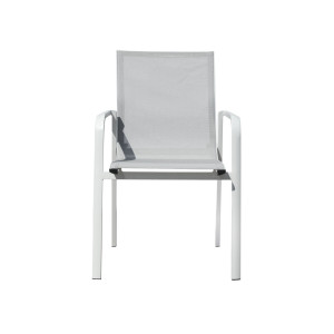 Zoom Set Tavolo Nettuno + 10 Sedie Samo Alluminio Bianco Text Grigio Chiaro Moia