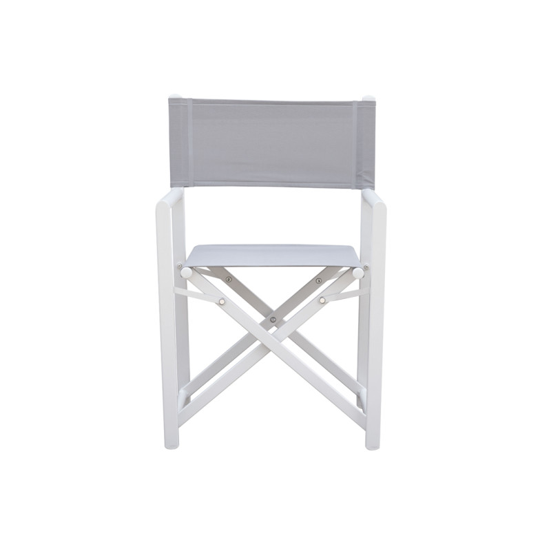 Set Tavolo Nettuno + 10 Sedie Regista Paros Alluminio Bianco