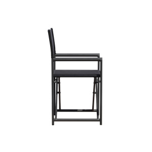 Zoom Set Di 4 Sedie Regista Paros Alluminio Antracite/Text Nero Moia