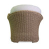 Salotto polyrattan Oakland naturale con cuscini bianchi da esterno