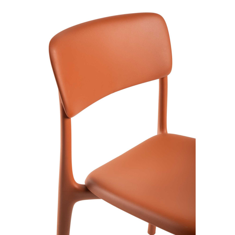 Sedia Polipropilene Poppy Terra Di Siena Cm 49,5x49h79,5