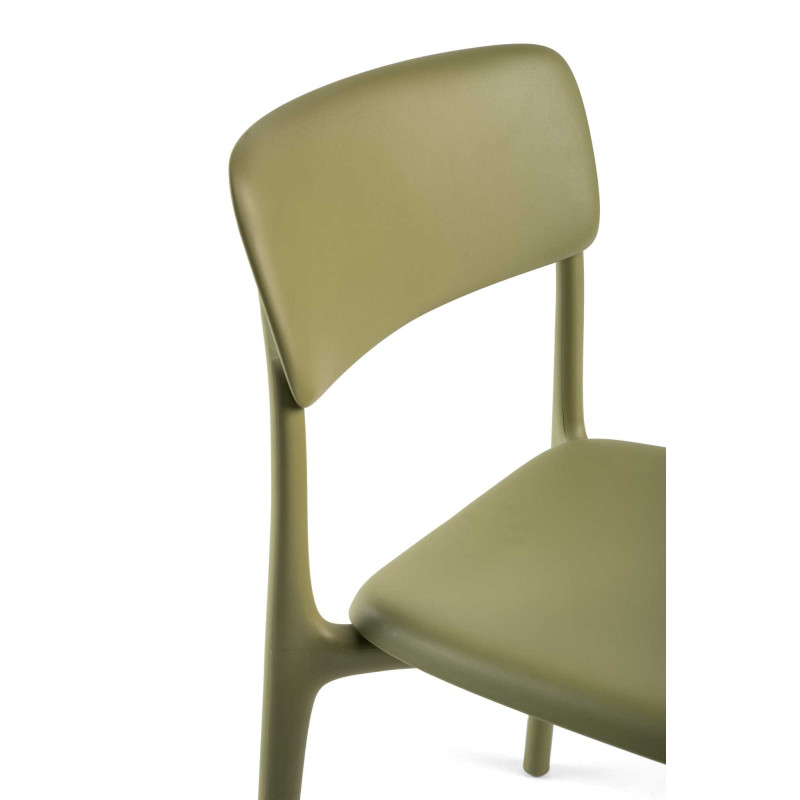 Sedia Polipropilene Poppy Verde Cm 49,5x49h79,5