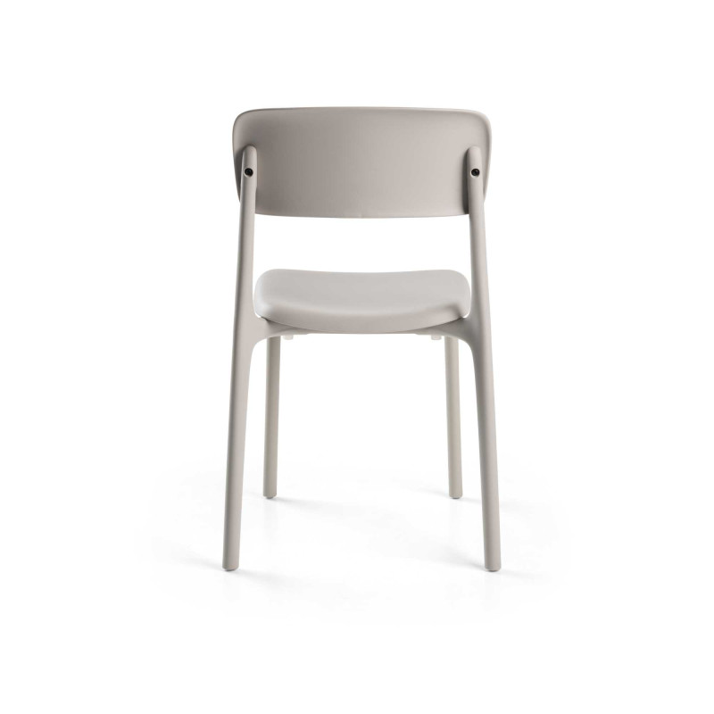 Sedia Polipropilene Poppy Grigio Cm 49,5x49h79,5