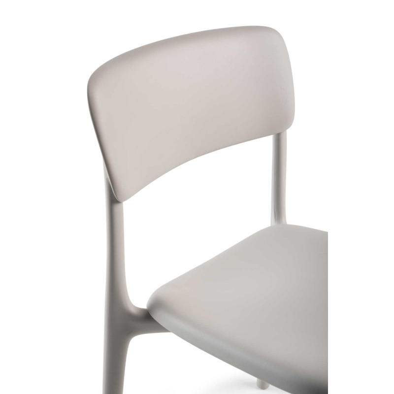 Sedia Polipropilene Poppy Grigio Cm 49,5x49h79,5