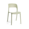 Sedia Polipropilene Risto Impilabile Verde Salvia Cm 41x57h45/82,5