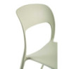 Sedia Polipropilene Risto Impilabile Verde Salvia Cm 41x57h45/82,5