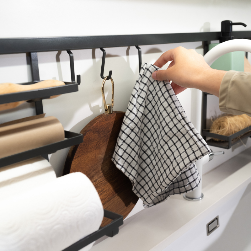 Profilo per accessori da cucina sospesi Titane, 1,1 m, Grigio antracite, Alluminio e Zama