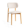 Sedia Elba Tessuto Sabbia Struttura Legno Rovere Cm 49x51h48/80