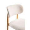 Sedia Elba Tessuto Sabbia Struttura Legno Rovere Cm 49x51h48/80