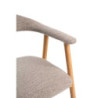 Poltrona Arya Tessuto Sabbia Struttura Legno Rovere Cm 56x54h47/75,5