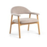 Poltrona Relax Arya Tessuto Sabbia Struttura Legno Rovere Cm 70x70,5h45/76
