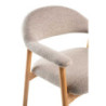 Poltrona Relax Arya Tessuto Sabbia Struttura Legno Rovere Cm 70x70,5h45/76